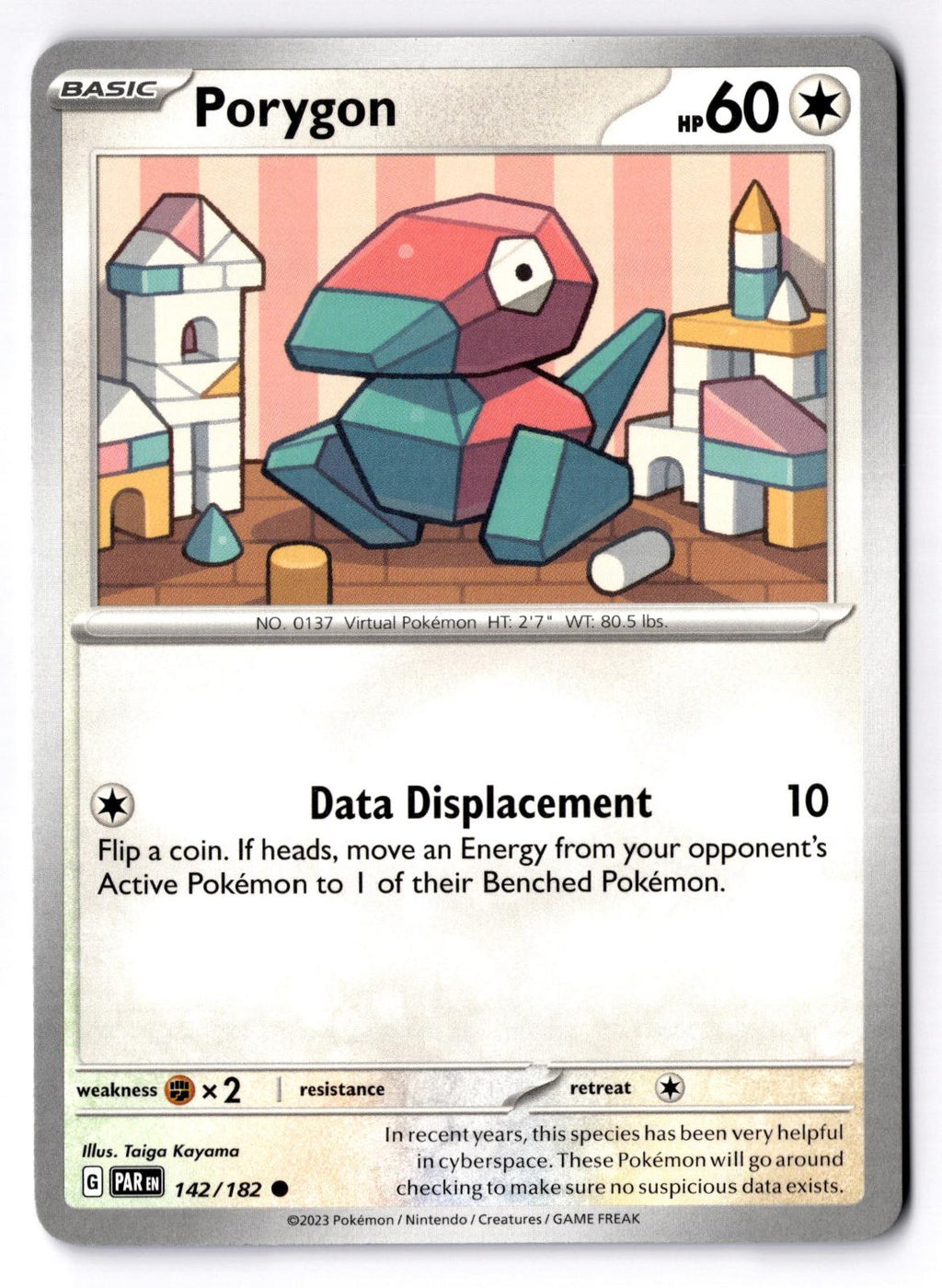 Porygon 142/182 Common Paradox Rift Pokemon Near Mint