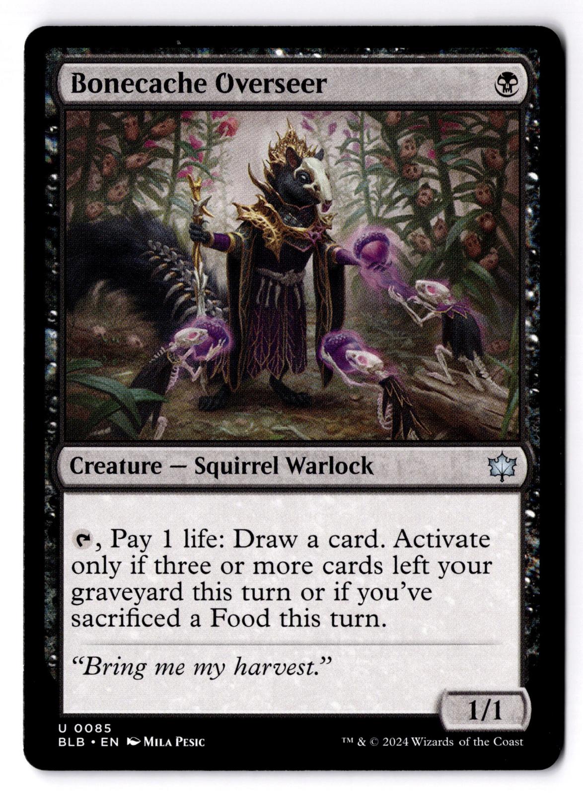 Bonecache Overseer 85 Uncommon Bloomburrow Magic: The Gathering Lightly Played