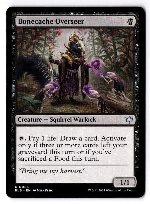 Bonecache Overseer 85 Uncommon Bloomburrow Magic: The Gathering Lightly Played