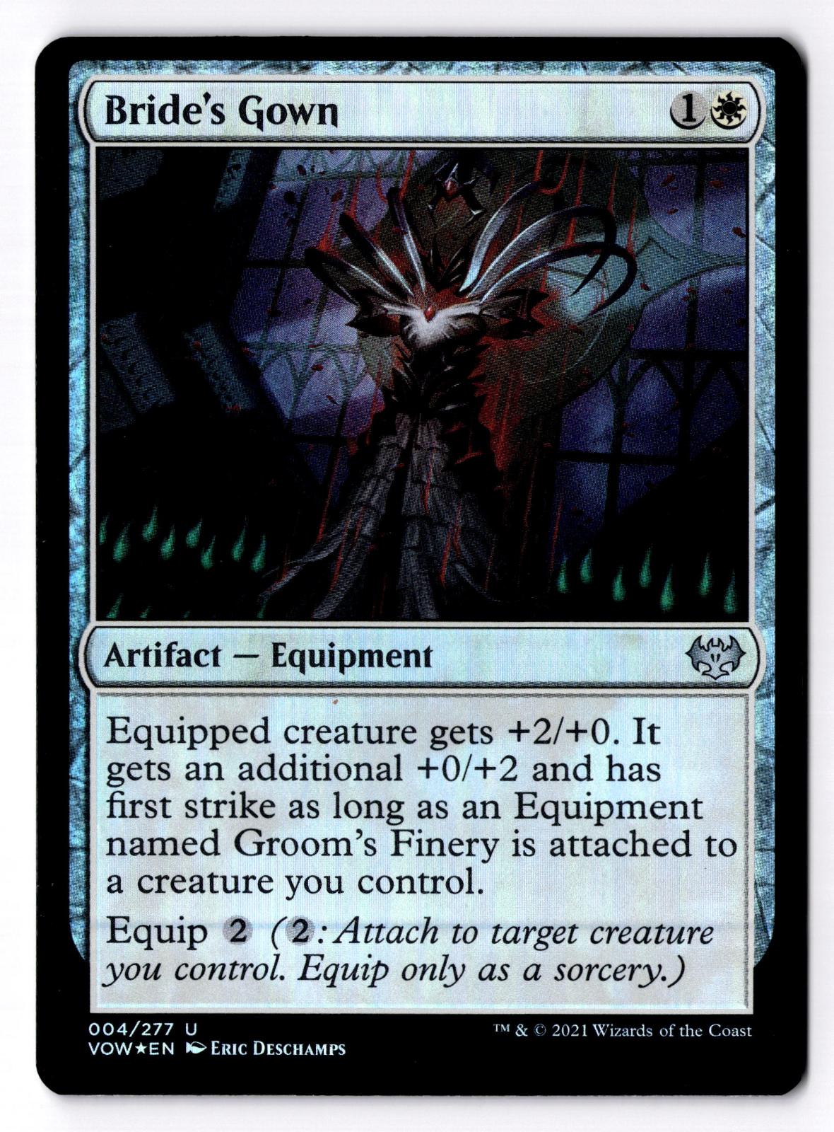 Bride's Gown 4 Uncommon Innistrad: Crimson Vow Magic: The Gathering Foil LP