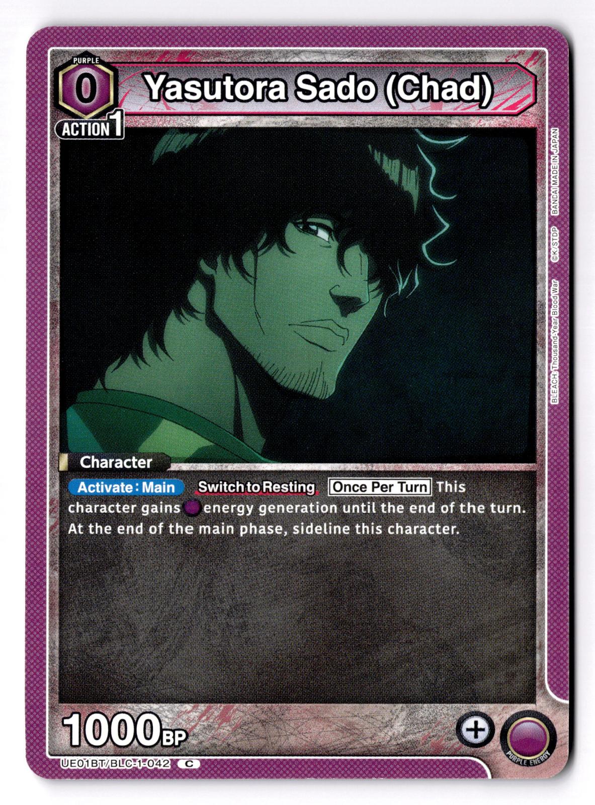 Yasutora Sado (Chad) UE01BT/BLC-1-042 Union Arena NM