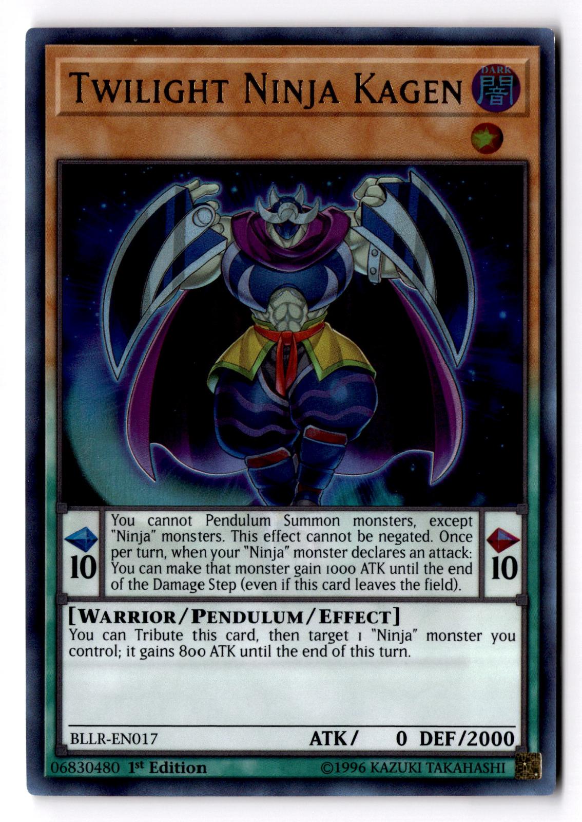 Twilight Ninja Kagen BLLR-EN017 Battles of Legend 1st Edition NM