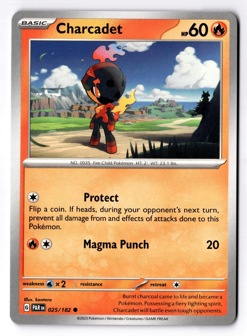 Charcadet 025/182 Common Paradox Rift Pokemon Near Mint