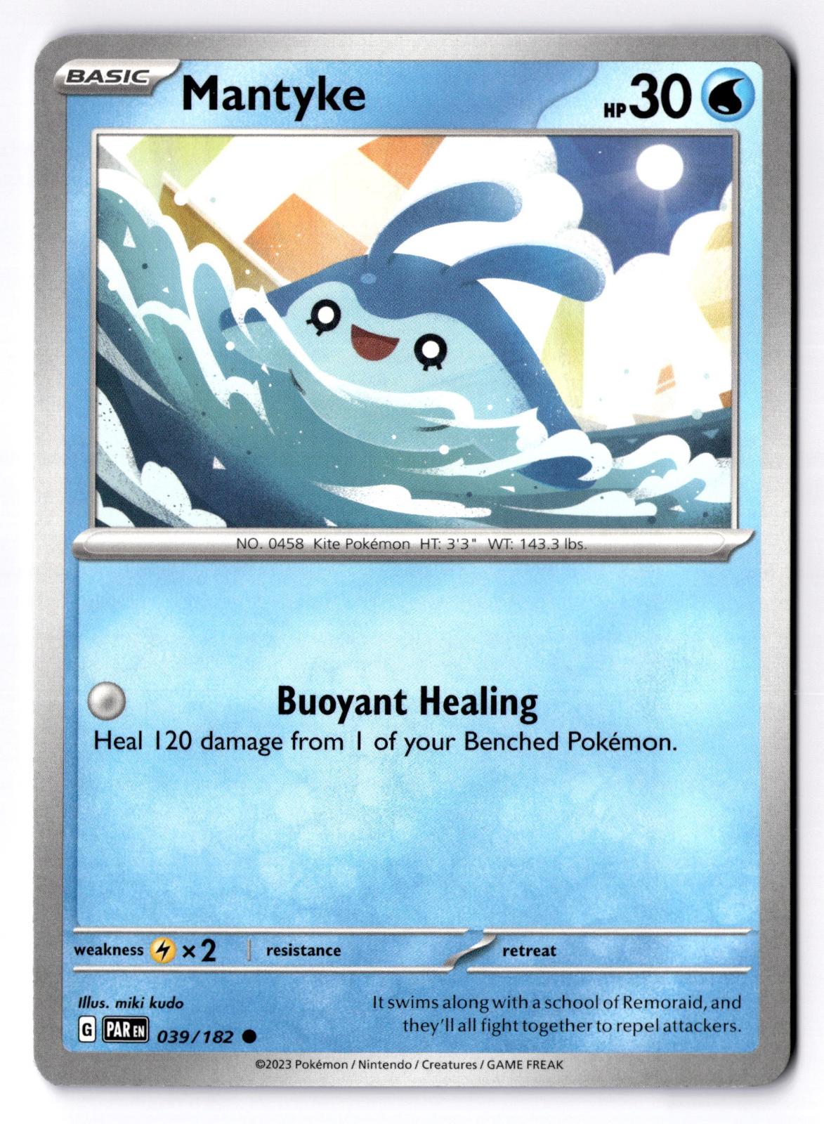 Mantyke 039/182 Common Paradox Rift Pokemon Near Mint