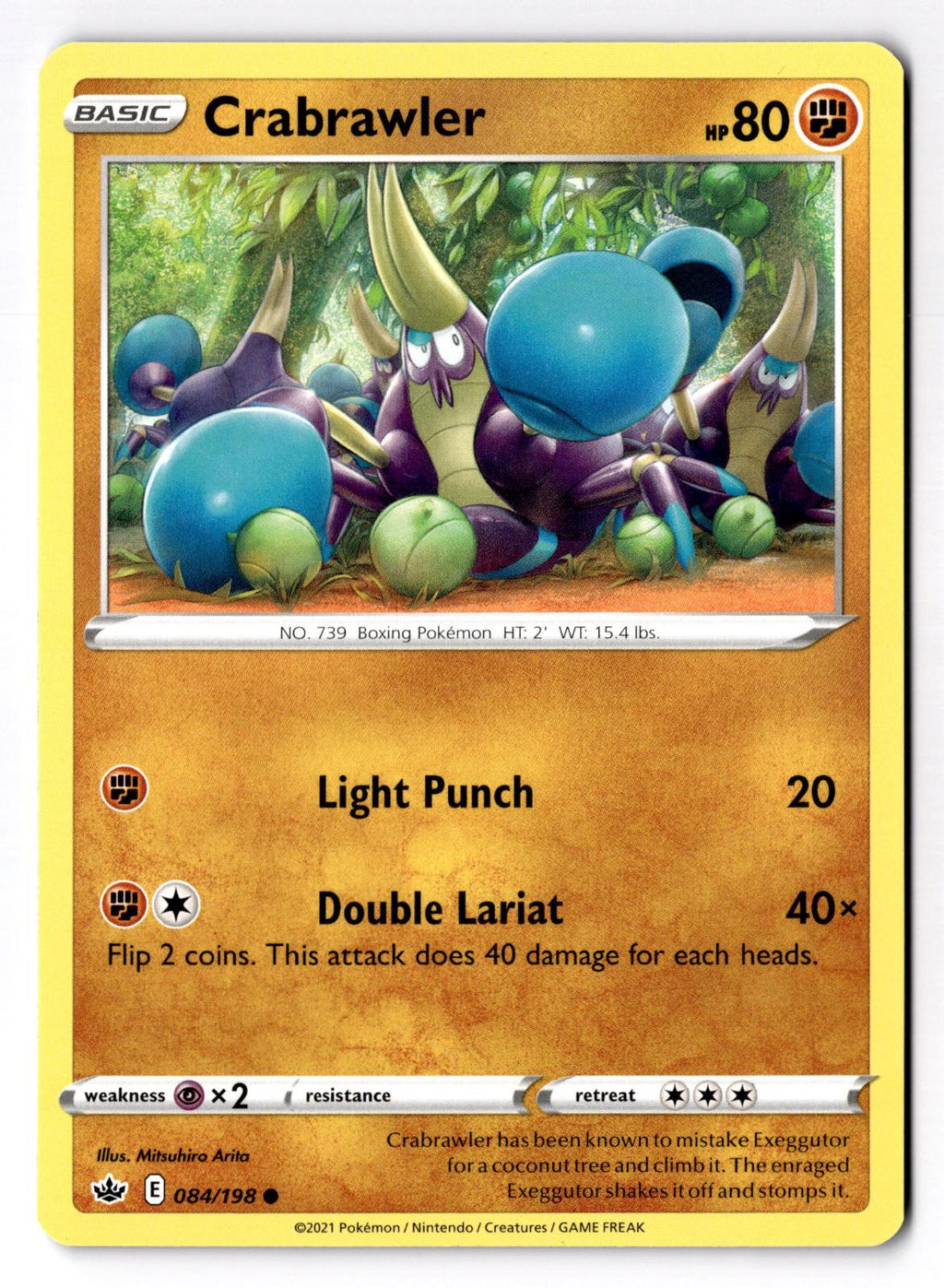 Crabrawler 084/198 Common Chilling Reign Pokemon Near Mint
