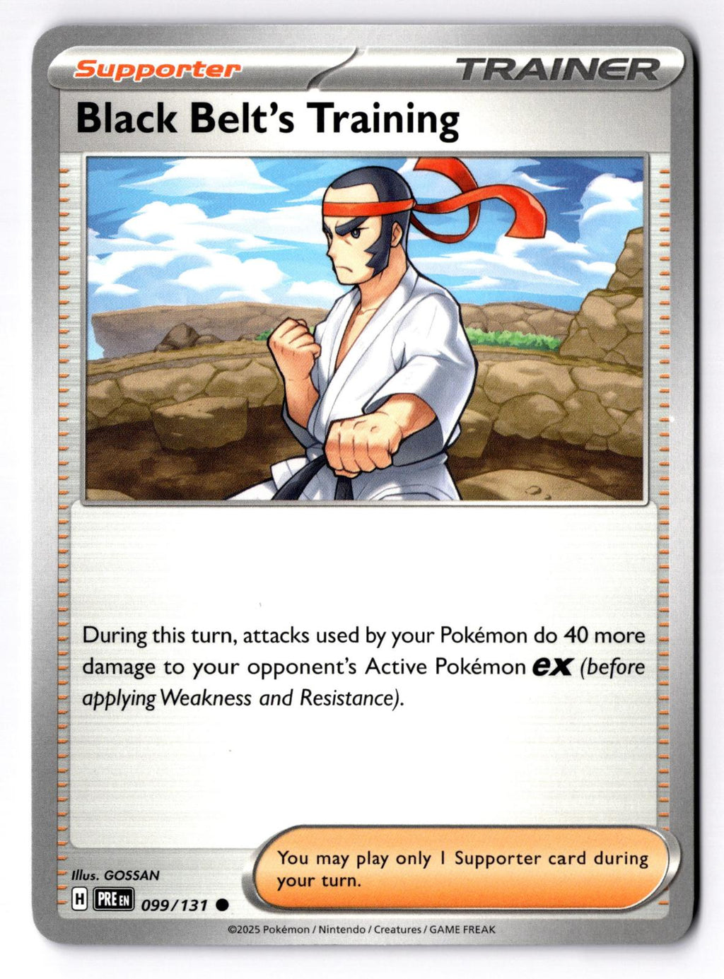 Black Belt's Training 099/131 Common Prismatic Evolutions Pokemon Near Mint