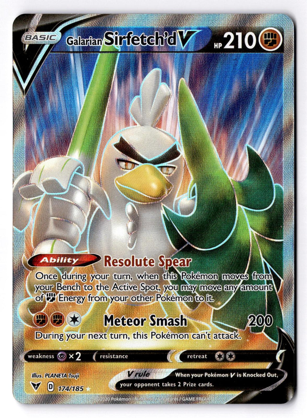 Galarian Sirfetch'd V 174/185 Ultra Rare Vivid Voltage Pokemon Holo Near Mint