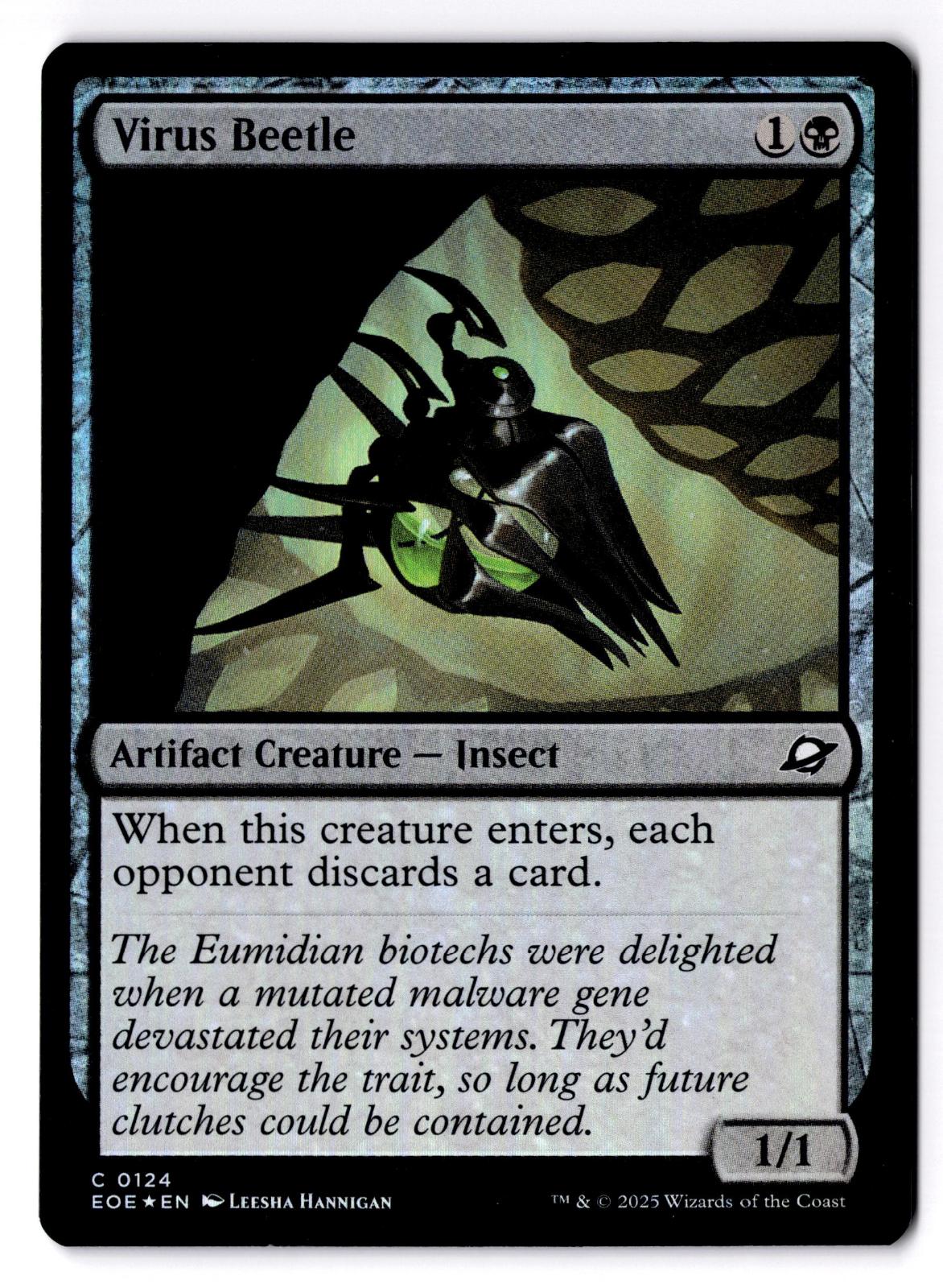 Virus Beetle 124 Common Edge of Eternities Magic: The Gathering Foil LP