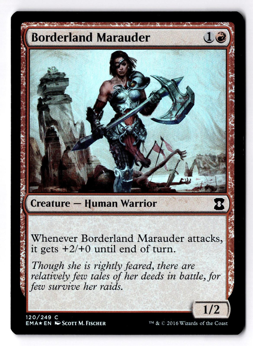 Borderland Marauder 120 Common Eternal Masters Magic: The Gathering Foil LP