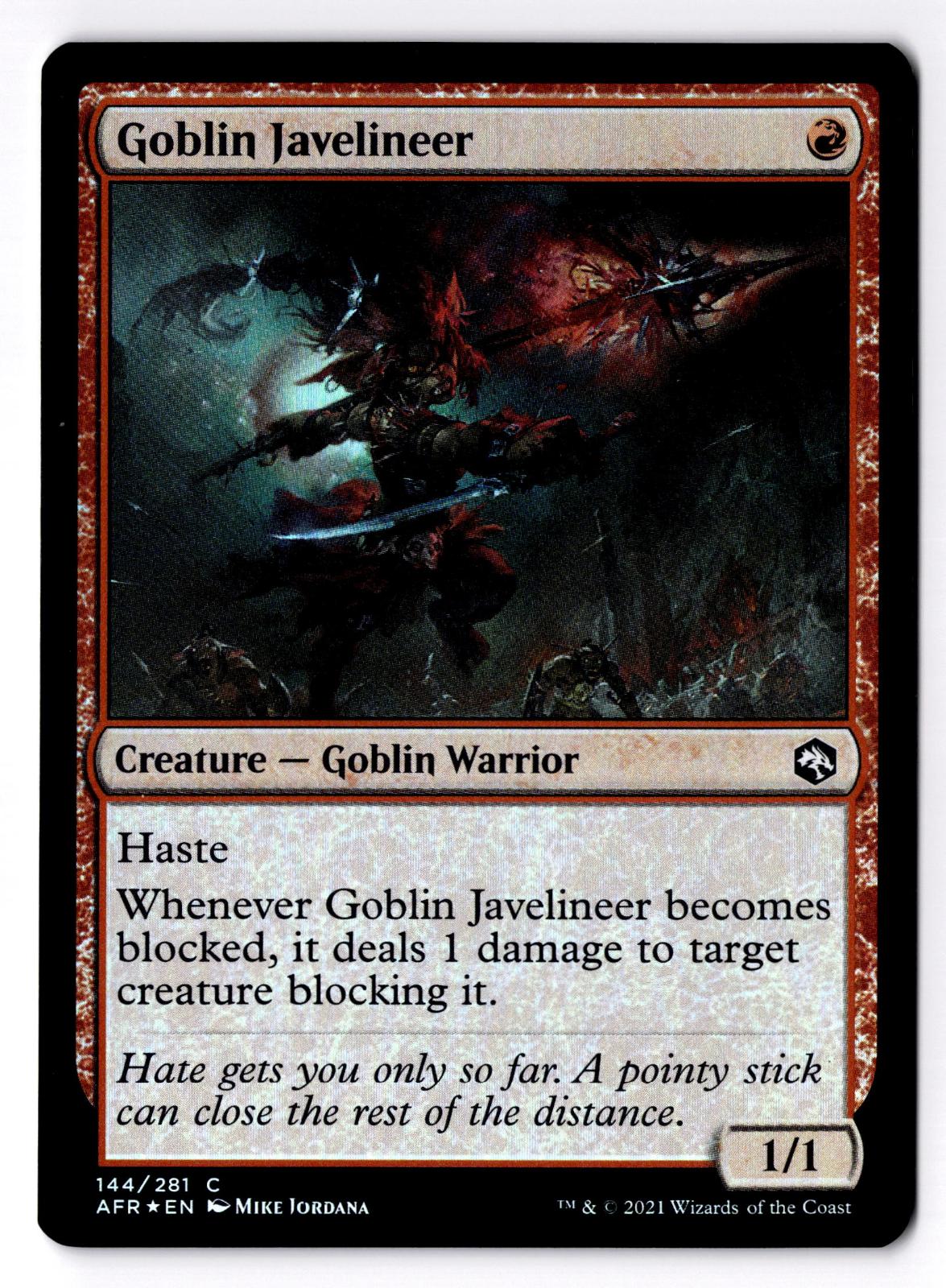 Goblin Javelineer 144 Adventures in the Forgotten Realms Foil LP