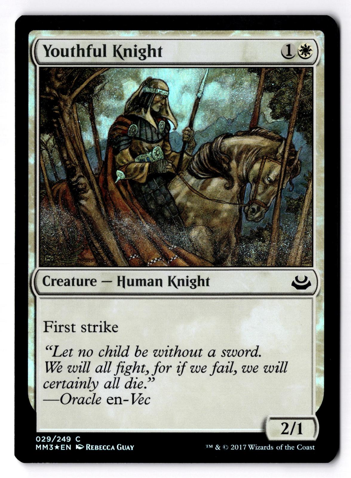 Youthful Knight 29 Common Modern Masters 2017 Magic: The Gathering Foil LP