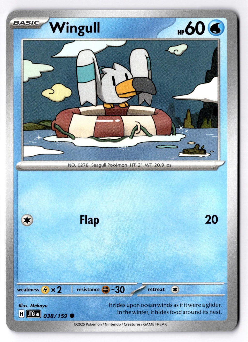Wingull 038/159 Common Journey Together Pokemon Near Mint