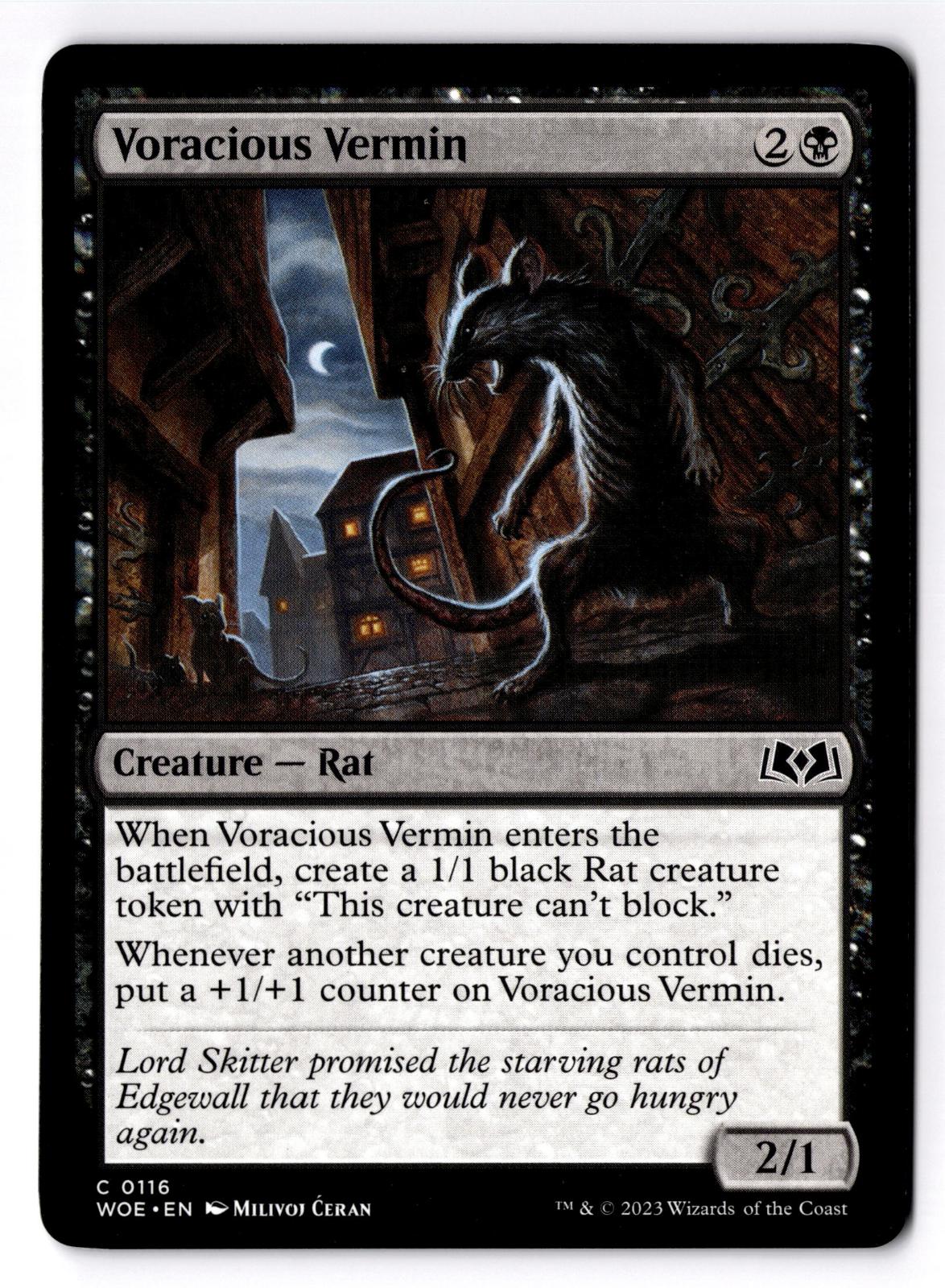 Voracious Vermin 116 Common Wilds of Eldraine Magic: The Gathering MP