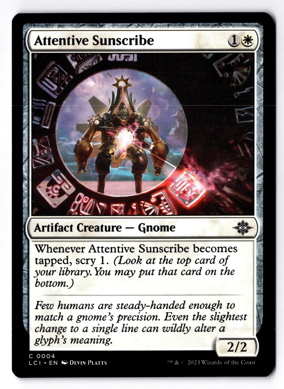 Attentive Sunscribe 4 Common The Lost Caverns of Ixalan Magic: The Gathering LP