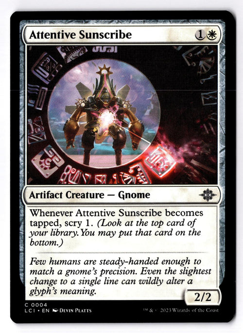 Attentive Sunscribe 4 Common The Lost Caverns of Ixalan Magic: The Gathering LP