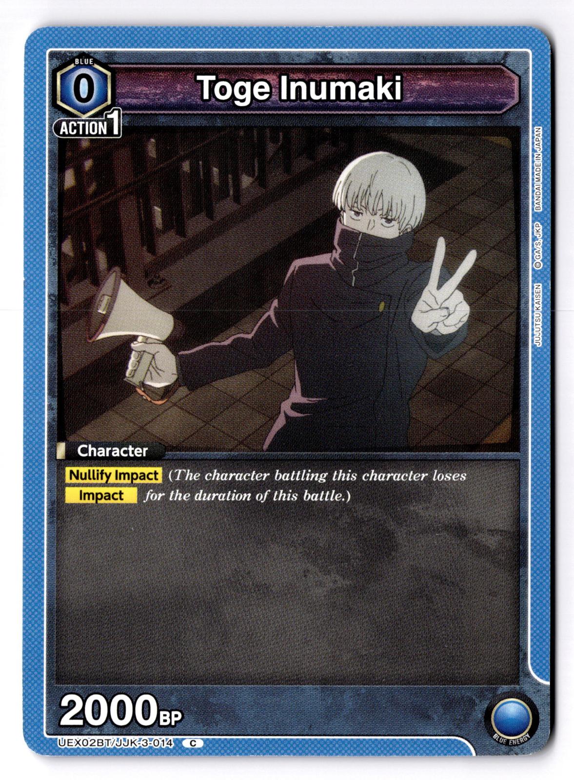 Toge Inumaki (014) UEX02BT/JJK-3-014 Union Arena NM