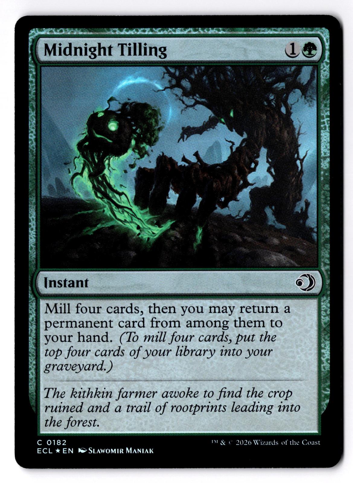 Midnight Tilling 182 Common Lorwyn Eclipsed Magic: The Gathering Foil LP