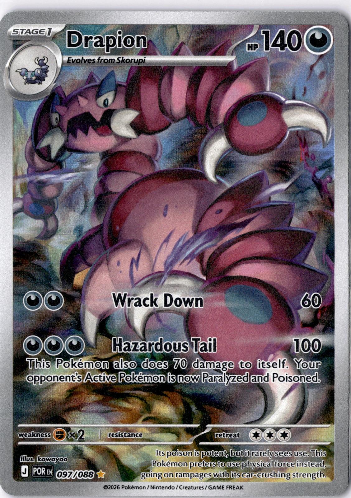 Drapion 097/088 Holo Illustration Rare Perfect Order Pokemon Near Mint