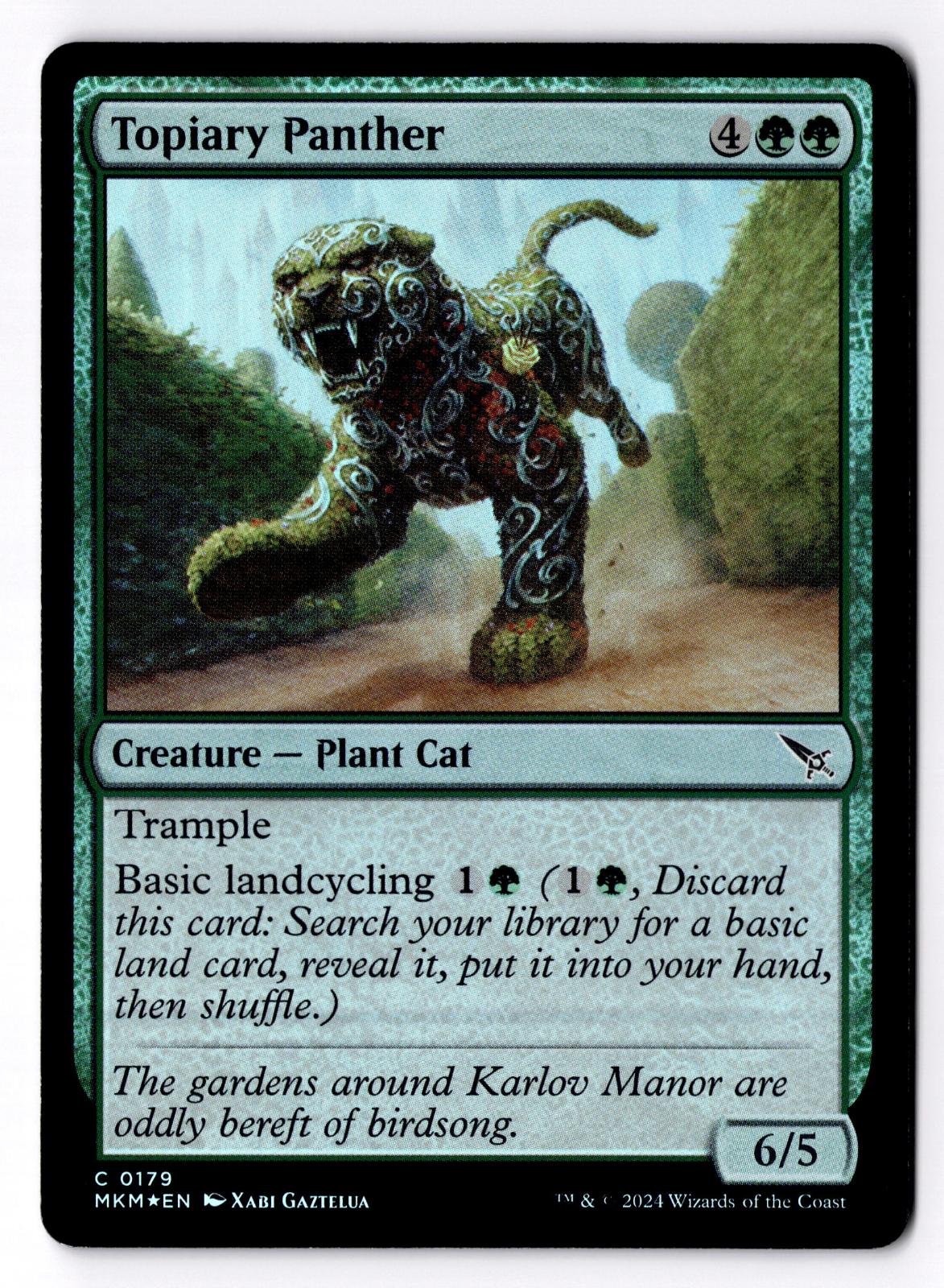 Topiary Panther 179 Common Murders at Karlov Manor Magic: The Gathering Foil LP
