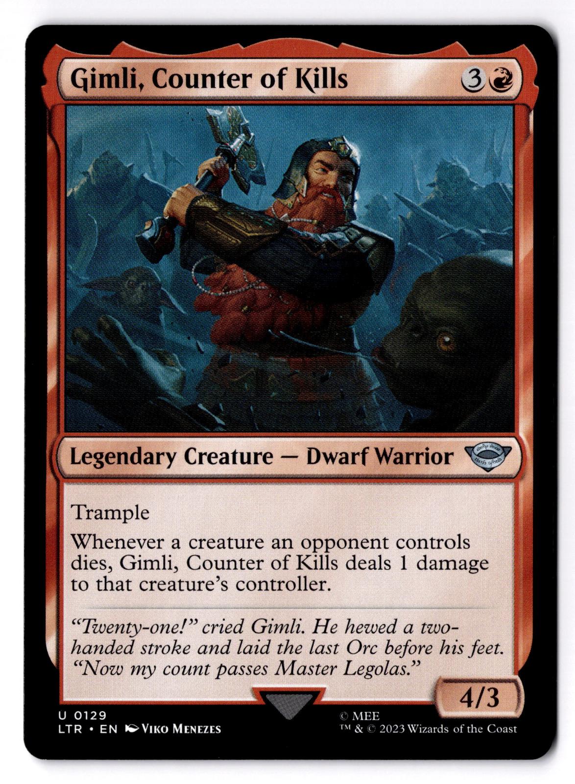 Gimli, Counter of Kills 129 Magic: The Gathering LP