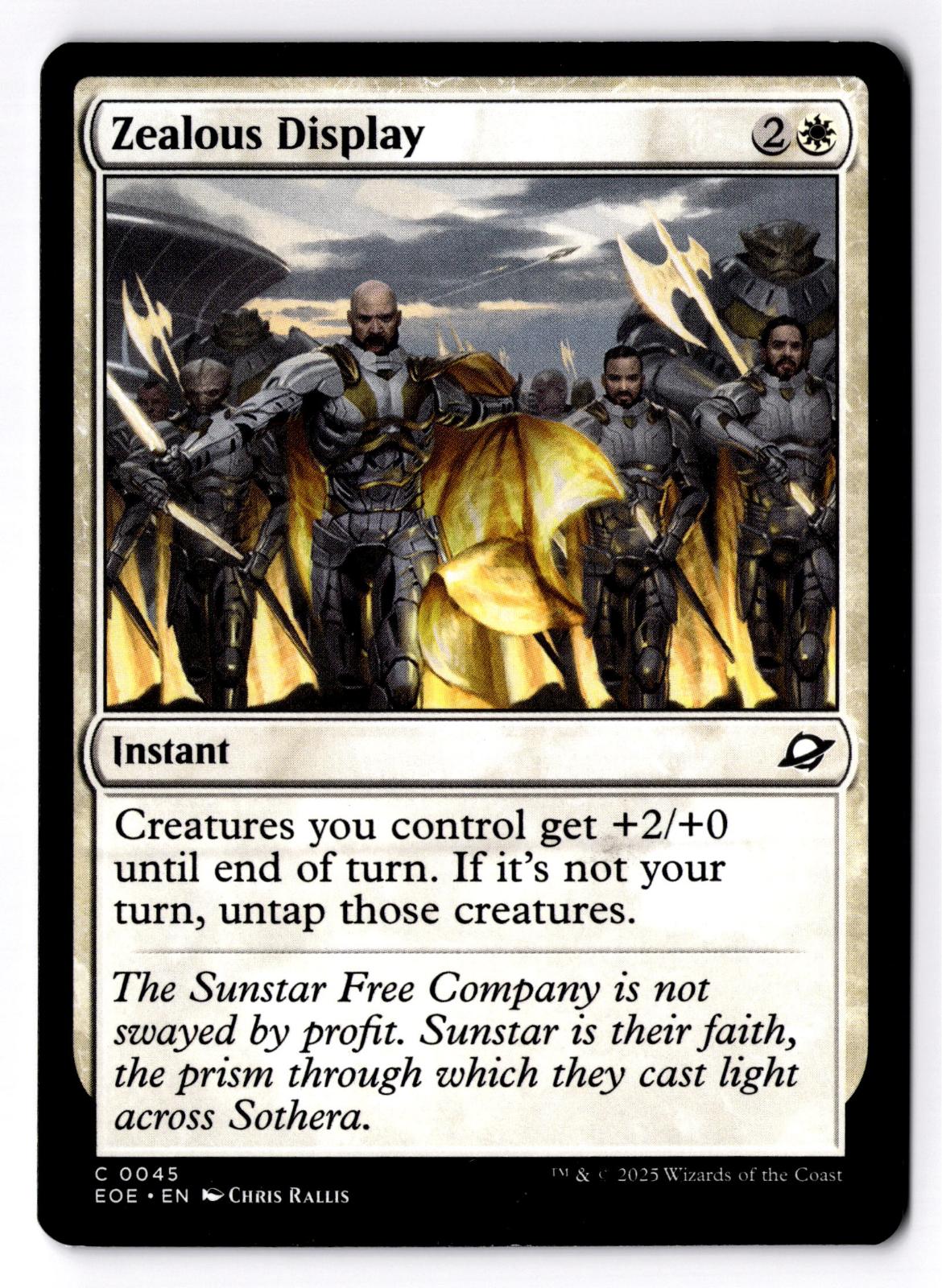 Zealous Display 45 Common Edge of Eternities Magic: The Gathering Lightly Played