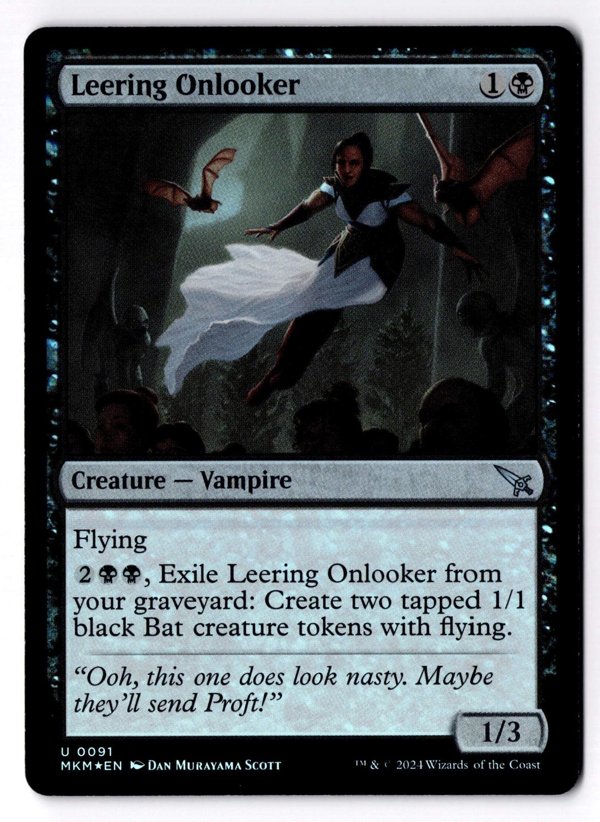 Leering Onlooker 91 Murders at Karlov Manor Magic: The Gathering Foil LP