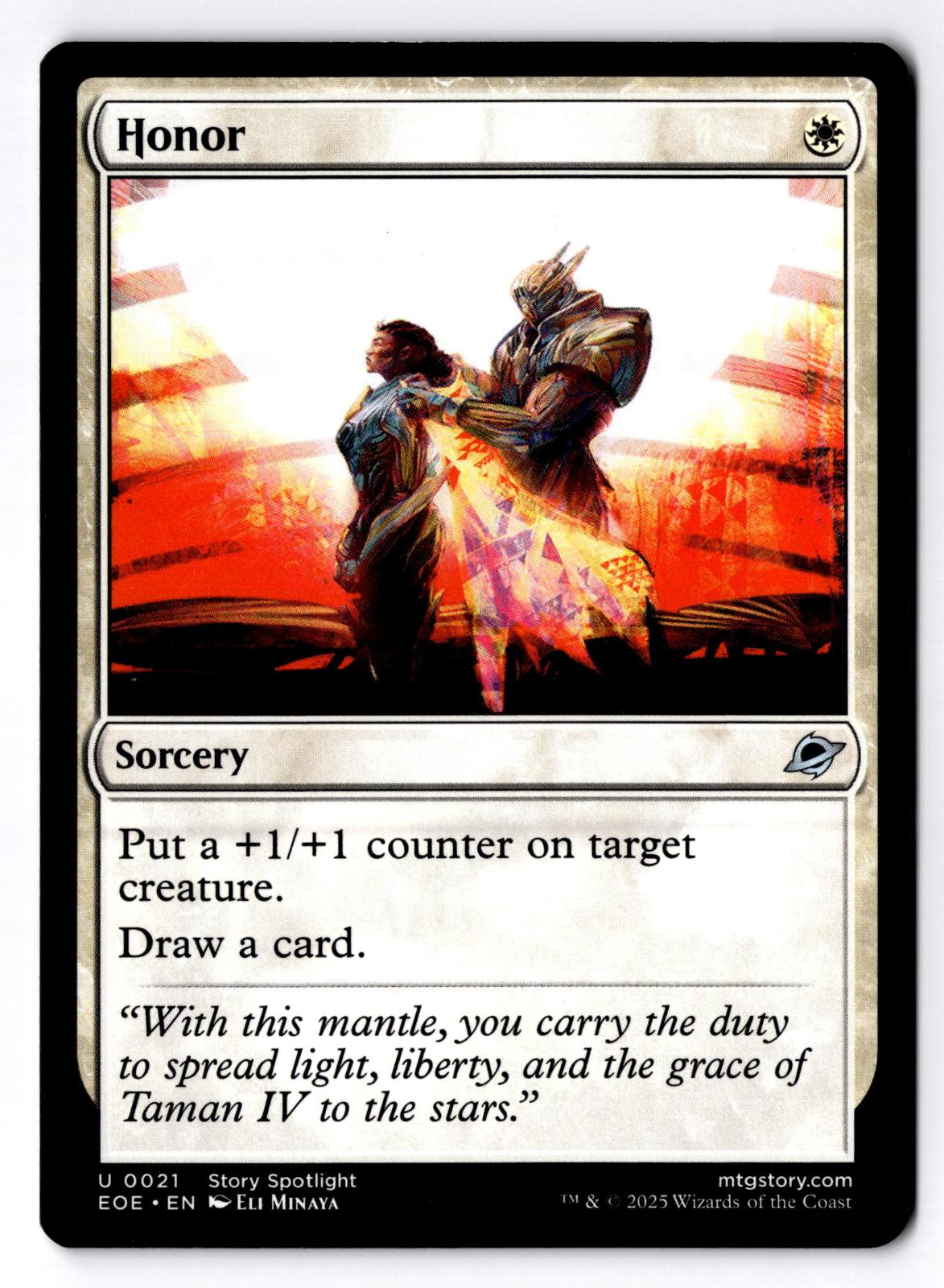 Honor 21 Uncommon Edge of Eternities Magic: The Gathering Moderately Played