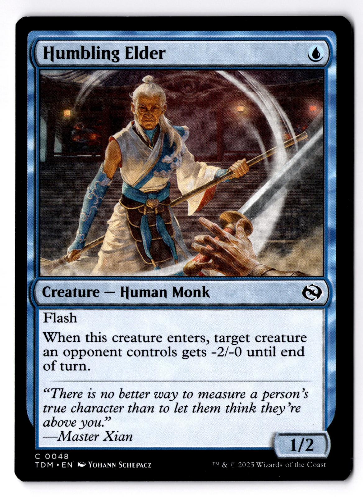 Humbling Elder 48 Common Tarkir: Dragonstorm Magic: The Gathering Lightly Played