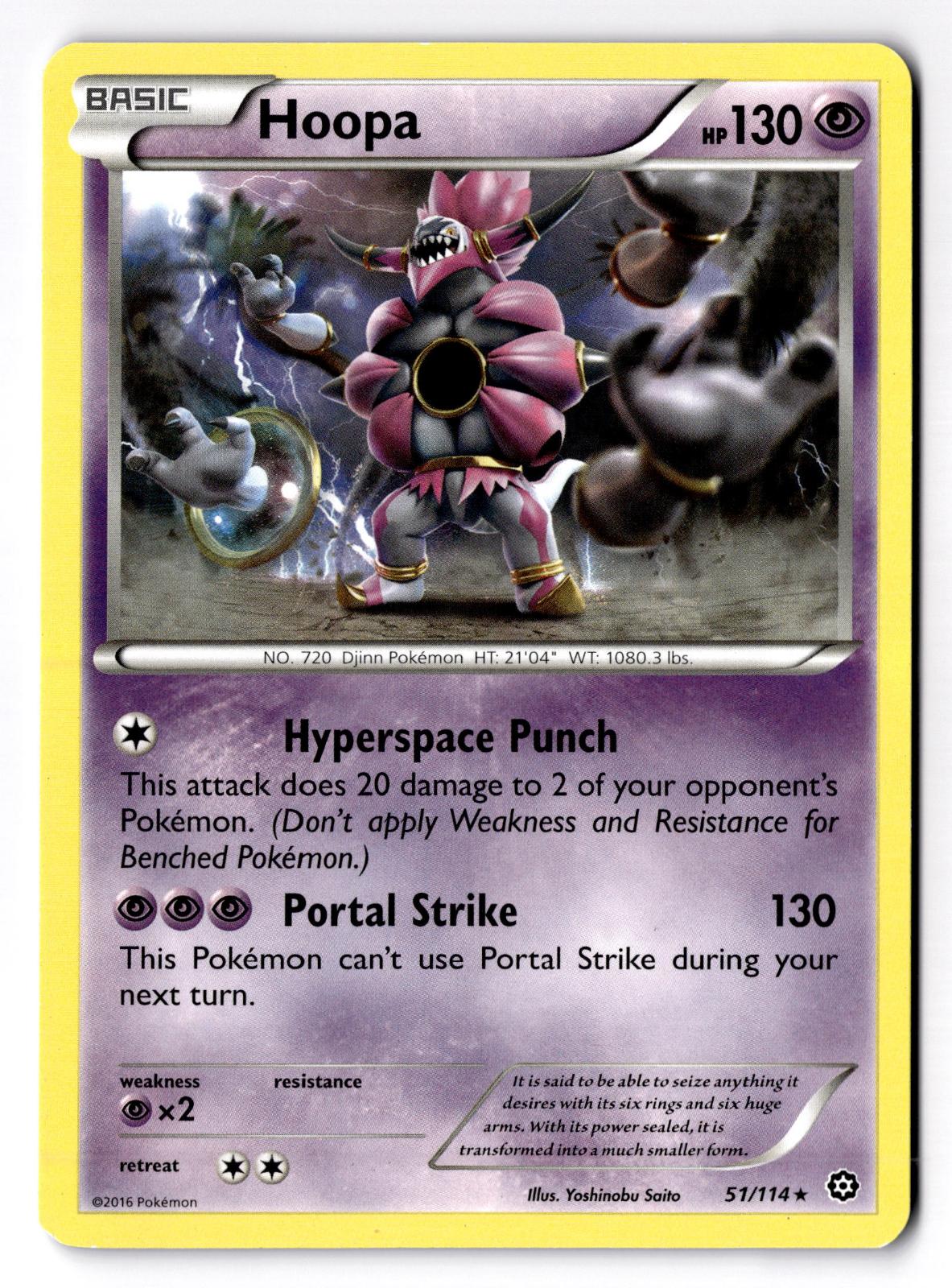 Hoopa 51/114 Rare Steam Siege Pokemon Lightly Played