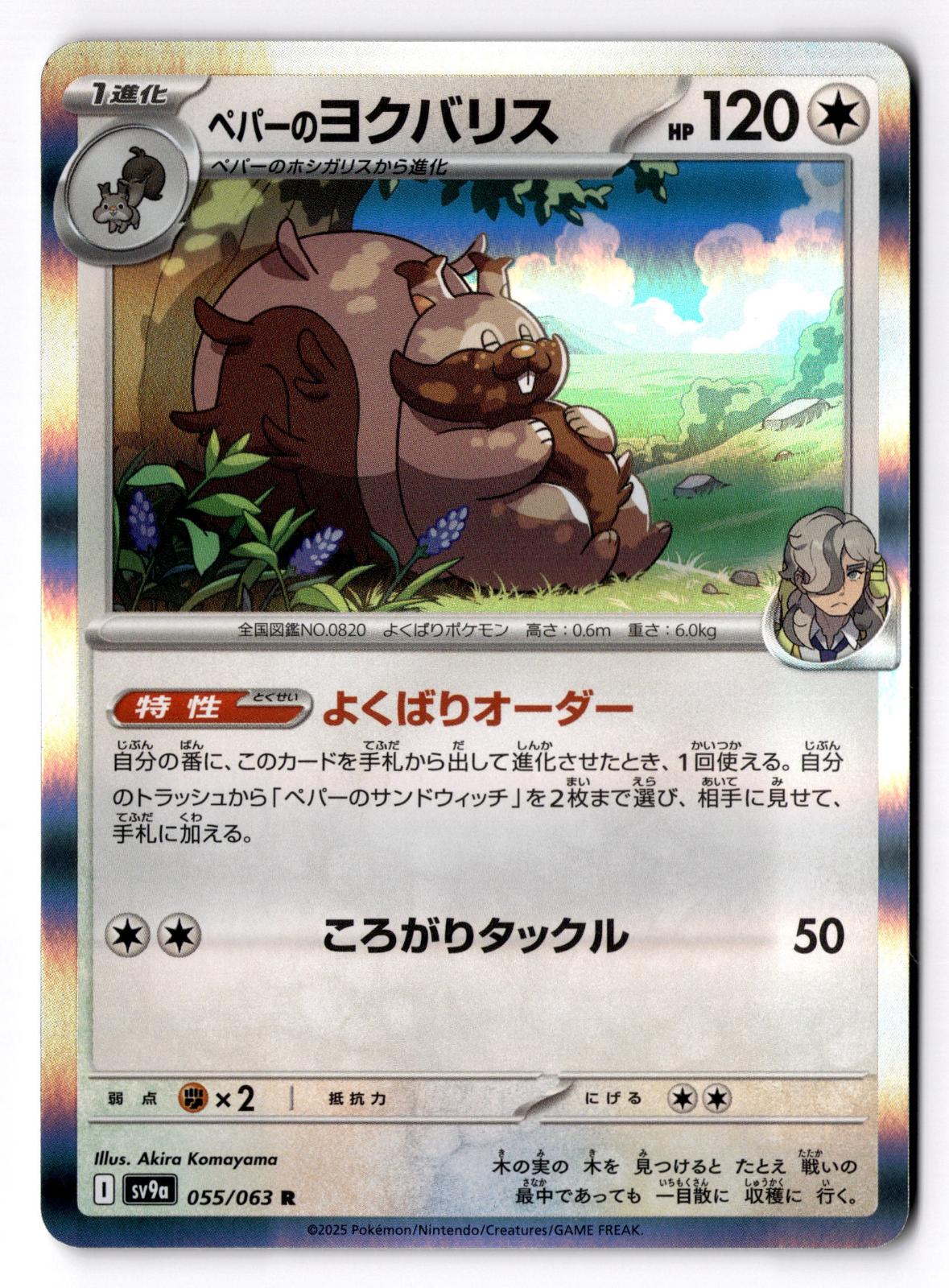 Arvens Greedent 055/063 Rare Heat Wave Arena Pokemon Japanese Holo Near Mint