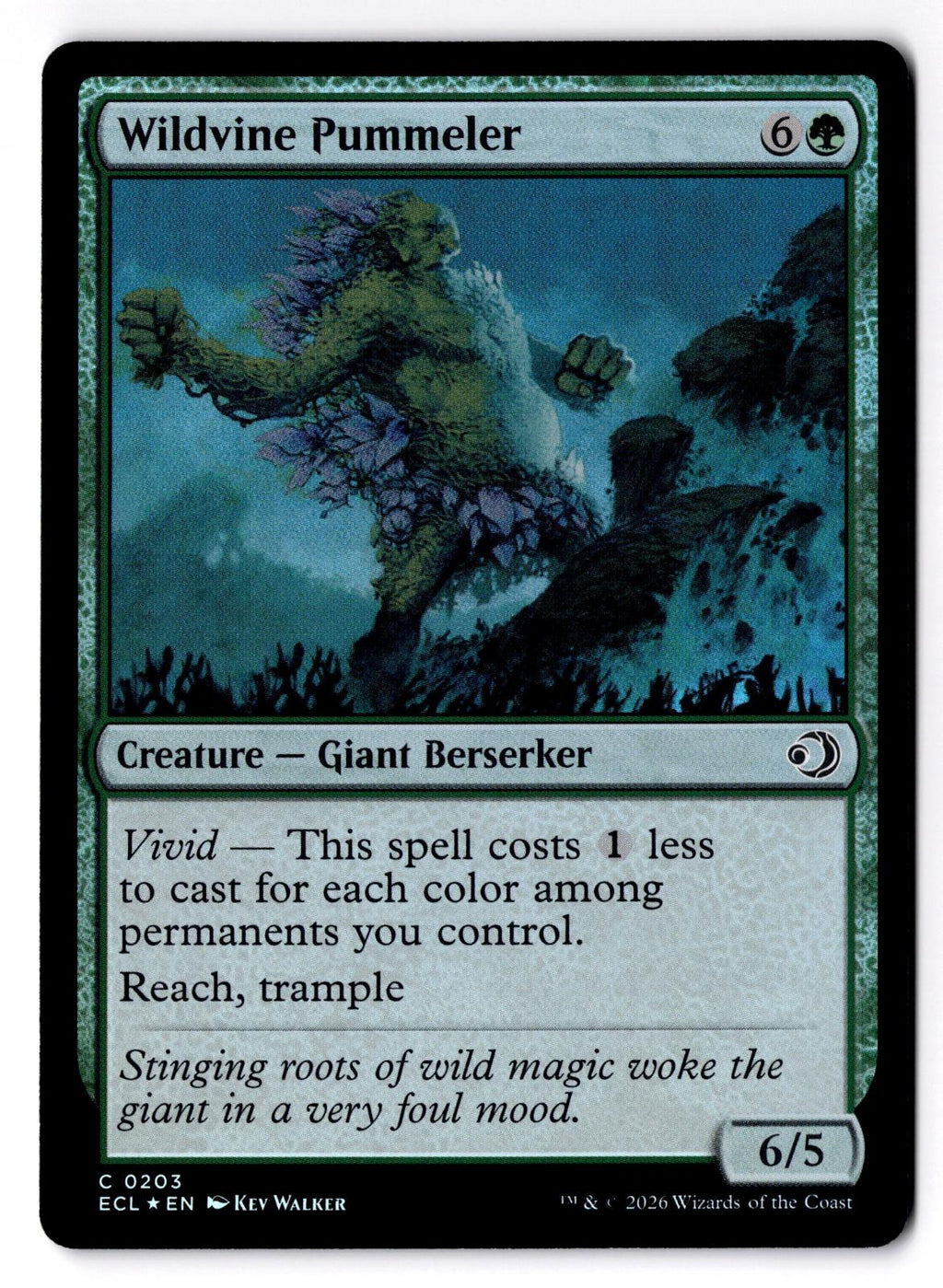 Wildvine Pummeler 203 Common Lorwyn Eclipsed Magic: The Gathering Foil LP