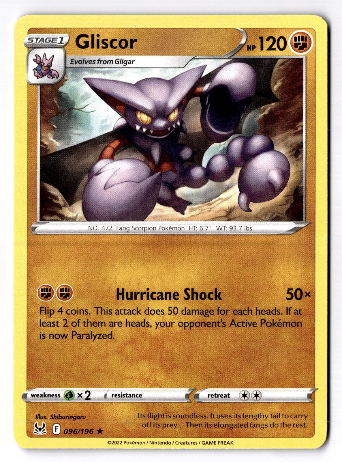 Gliscor 096/196 Rare Lost Origin Pokemon Lightly Played