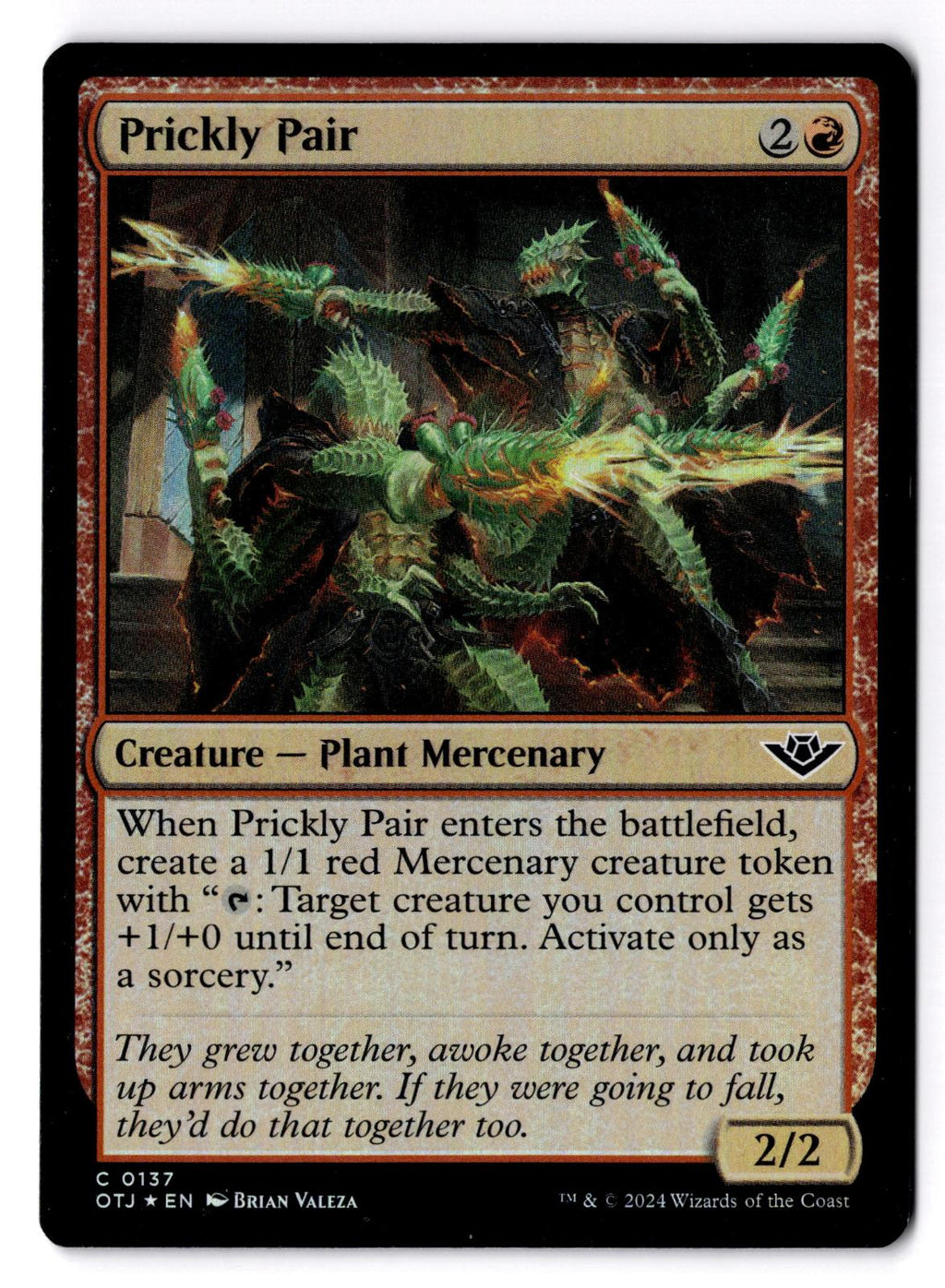 Prickly Pair 137 Common Outlaws of Thunder Junction Magic: The Gathering Foil LP