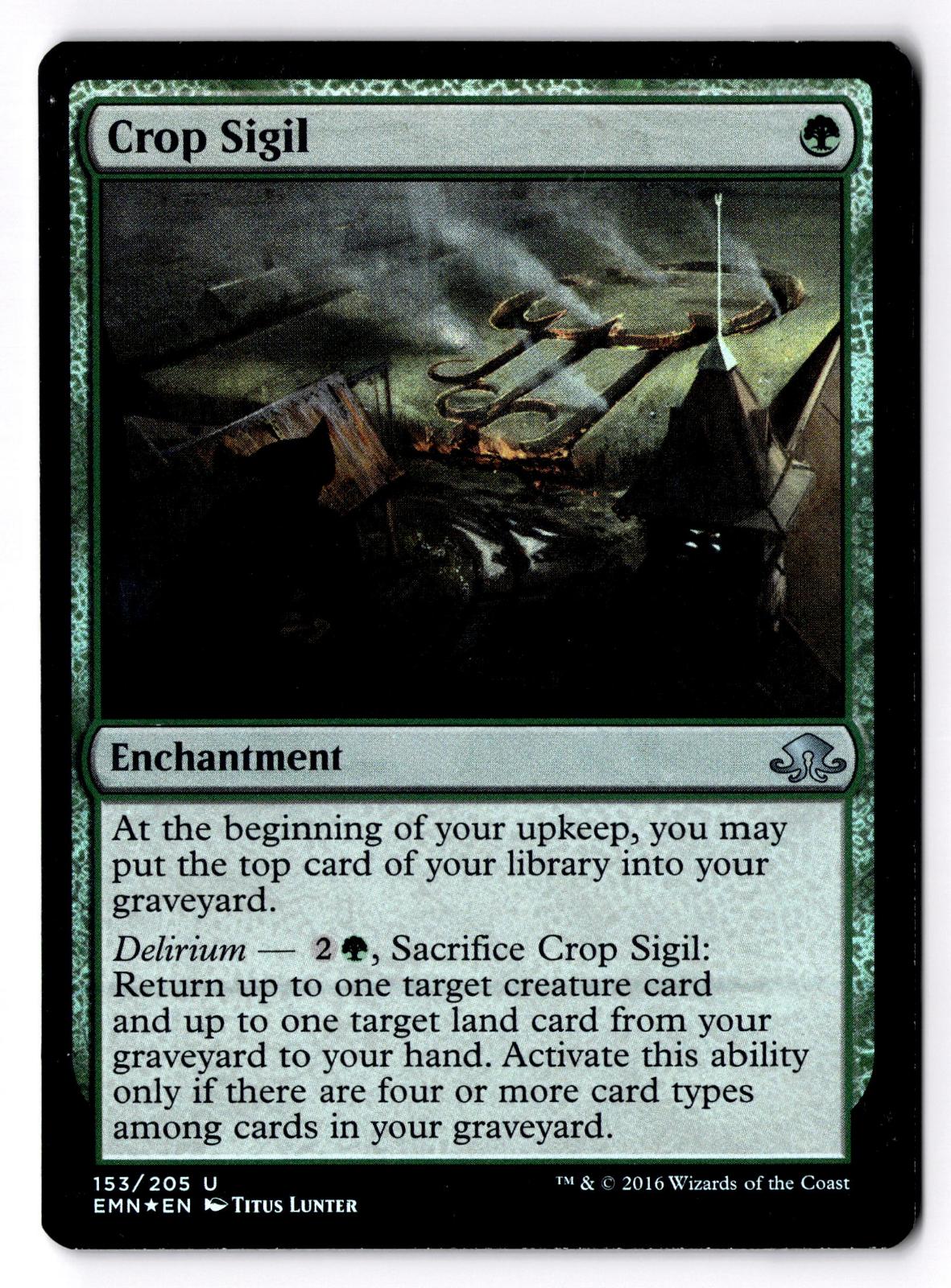 Crop Sigil 153 Uncommon Eldritch Moon Magic: The Gathering Foil Lightly Played