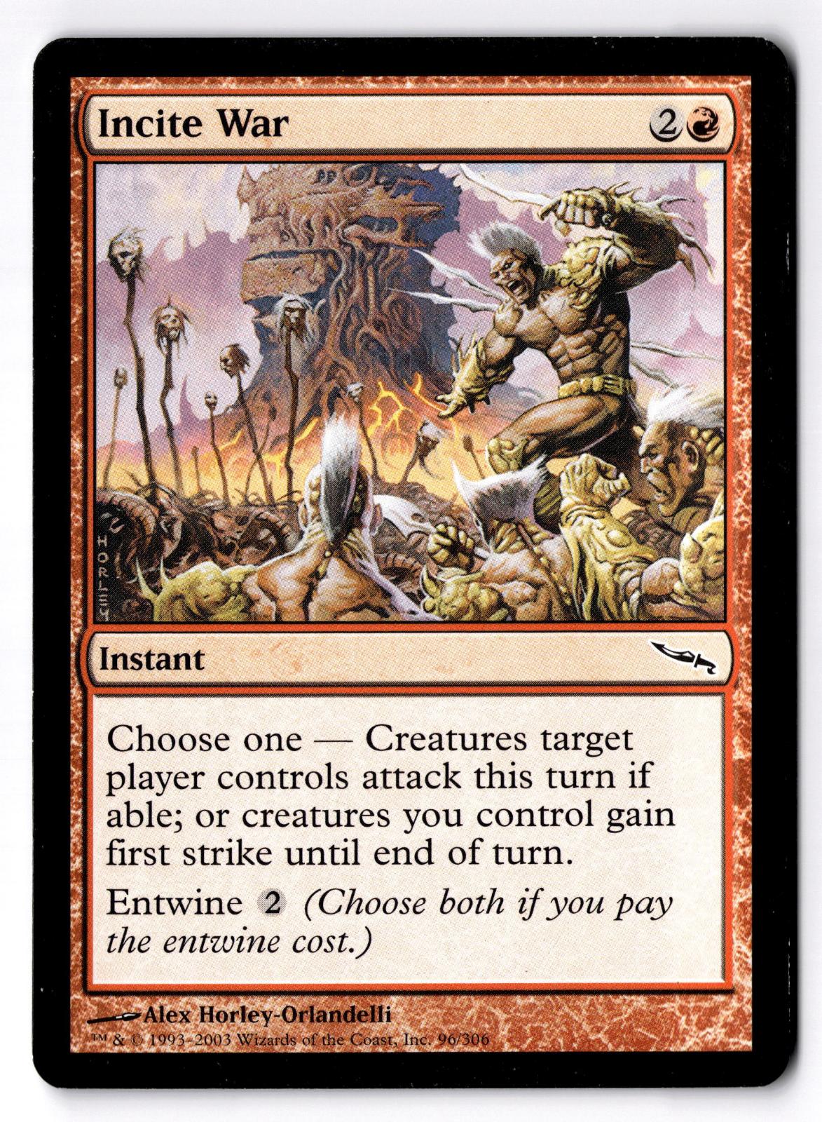 Incite War 96 Common Mirrodin Magic: The Gathering Moderately Played