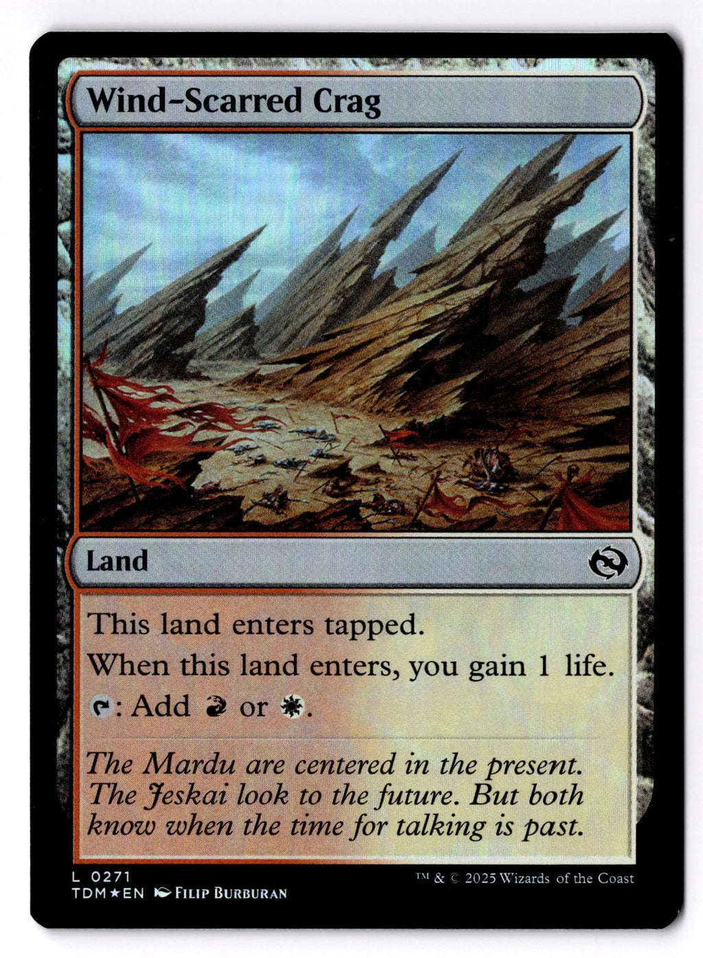 Wind-Scarred Crag 271 Land Tarkir: Dragonstorm Magic: The Gathering Foil LP