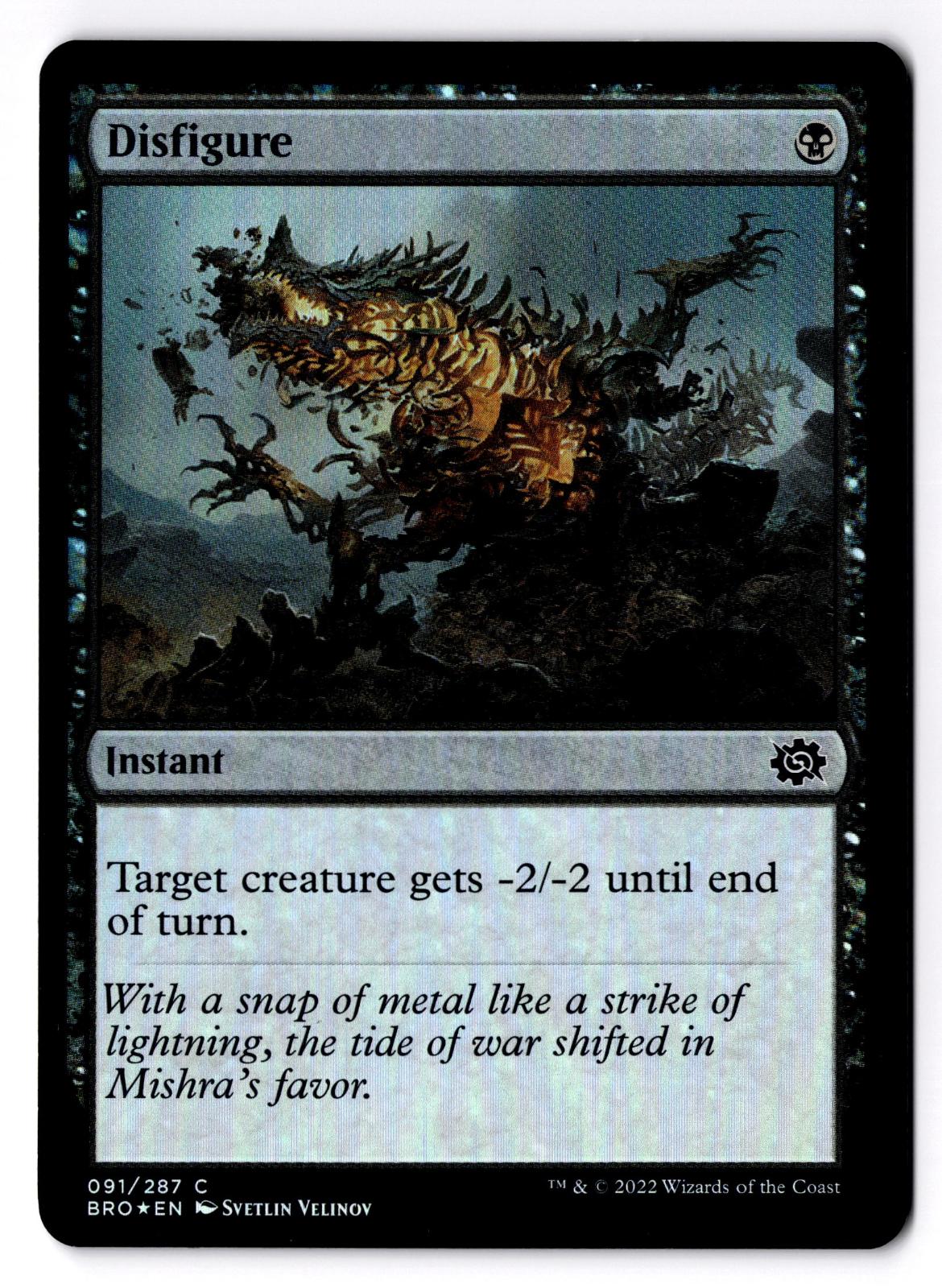 Disfigure 91 Common The Brothers' War Magic: The Gathering Foil Lightly Played