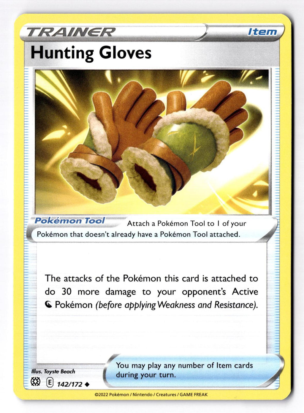 Hunting Gloves 142/172 Uncommon Brilliant Stars Pokemon Lightly Played