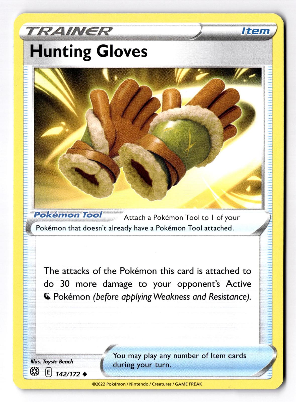 Hunting Gloves 142/172 Uncommon Brilliant Stars Pokemon Lightly Played