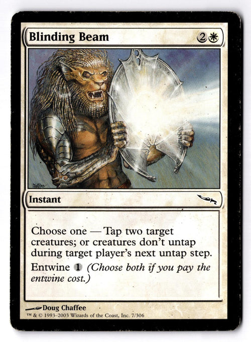 Blinding Beam 7 Common Mirrodin Magic: The Gathering Moderately Played