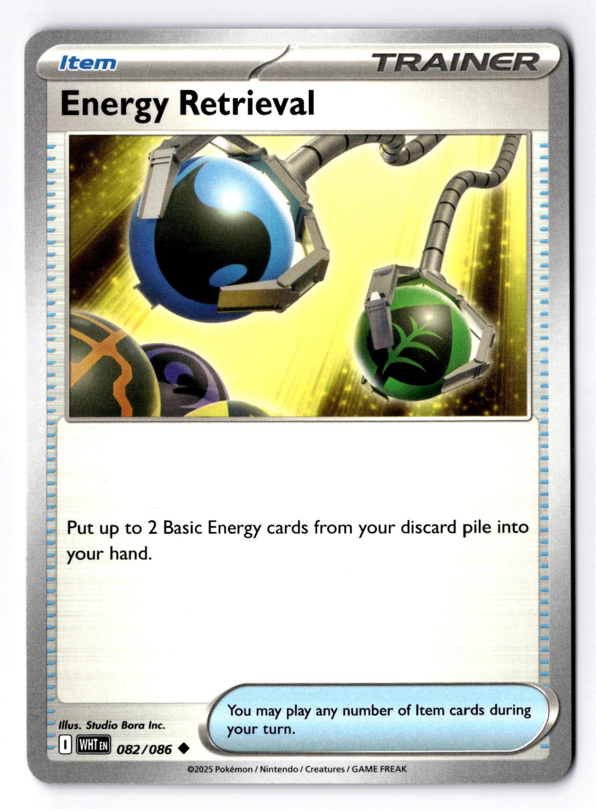 Energy Retrieval 082/086 Uncommon White Flare Pokemon Near Mint