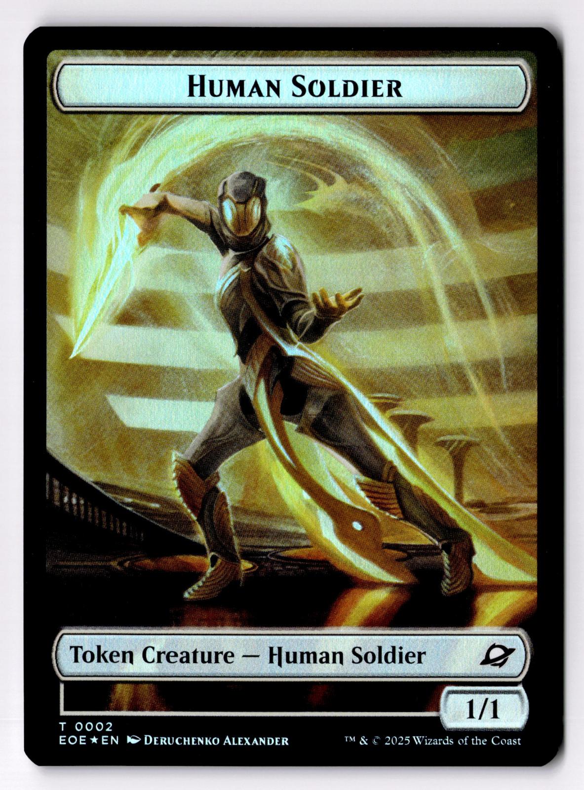 Human Soldier // Lander Doubled-Sided Token 2 // 4 Magic: The Gathering Foil LP