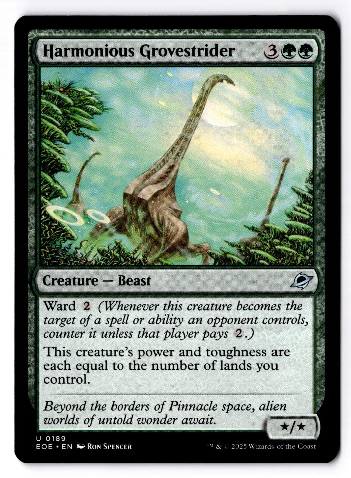 Harmonious Grovestrider 189 Uncommon Edge of Eternities Magic: The Gathering LP