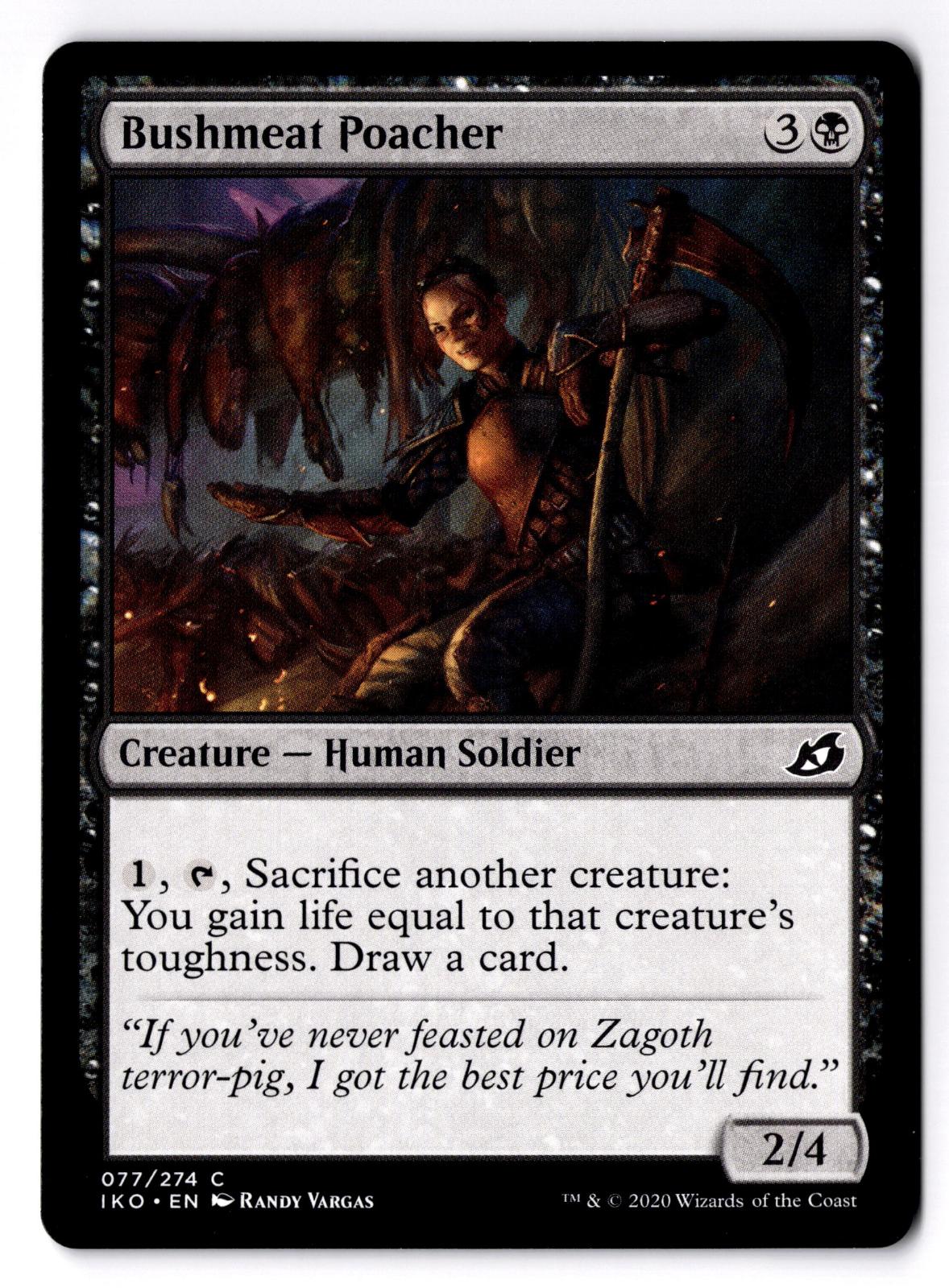 Bushmeat Poacher 77 Common Ikoria: Lair of Behemoths Magic: The Gathering LP