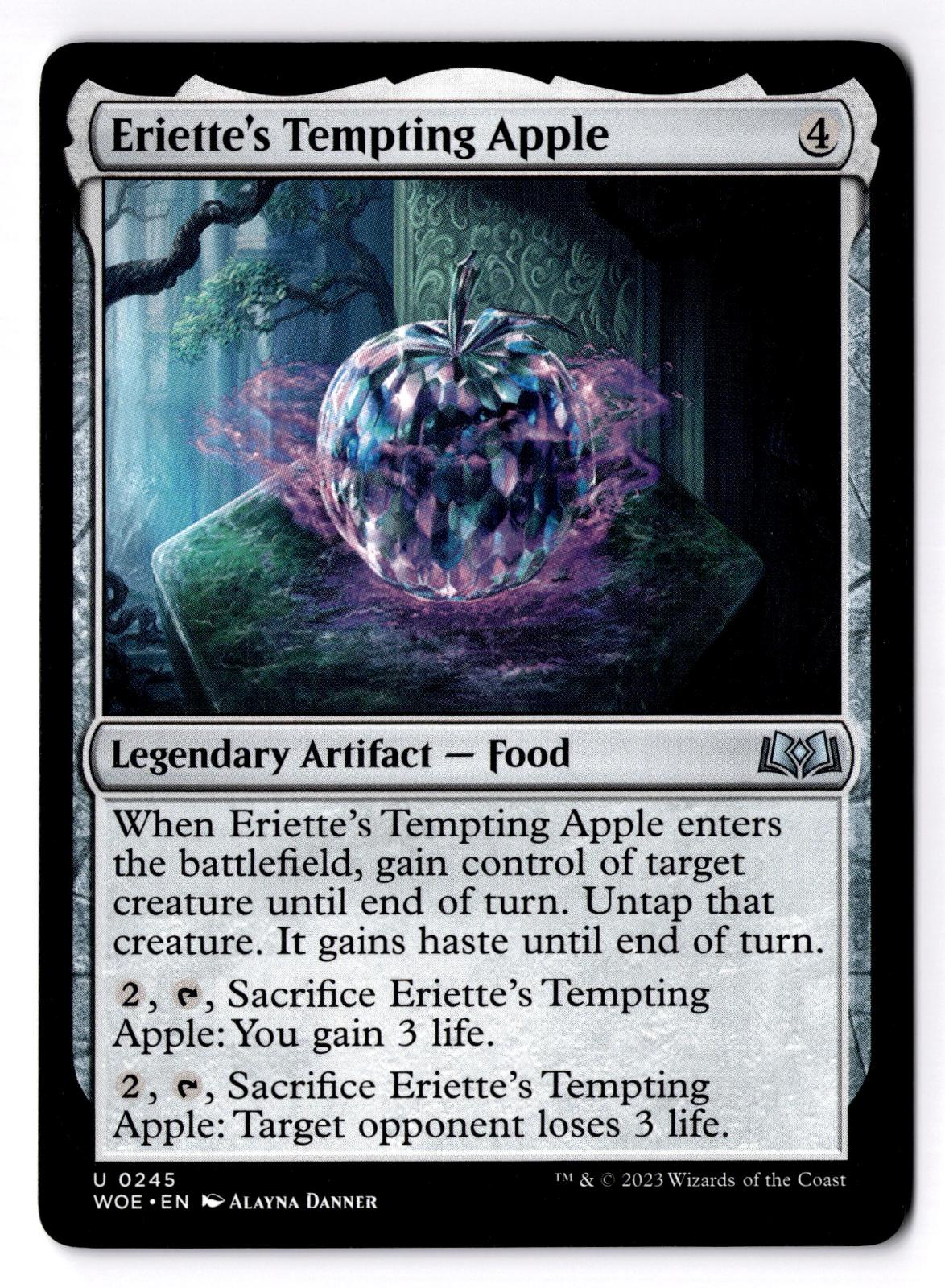 Eriette's Tempting Apple 245 Uncommon Wilds of Eldraine Magic: The Gathering LP