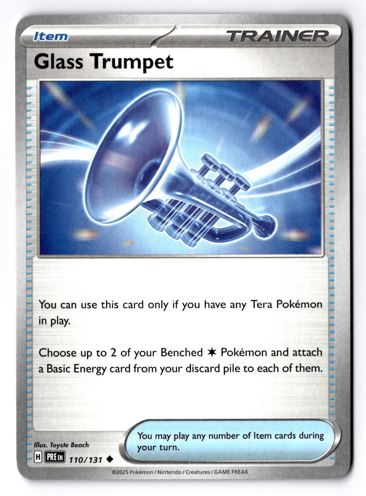 Glass Trumpet 110/131 Uncommon Prismatic Evolutions Pokemon Near Mint