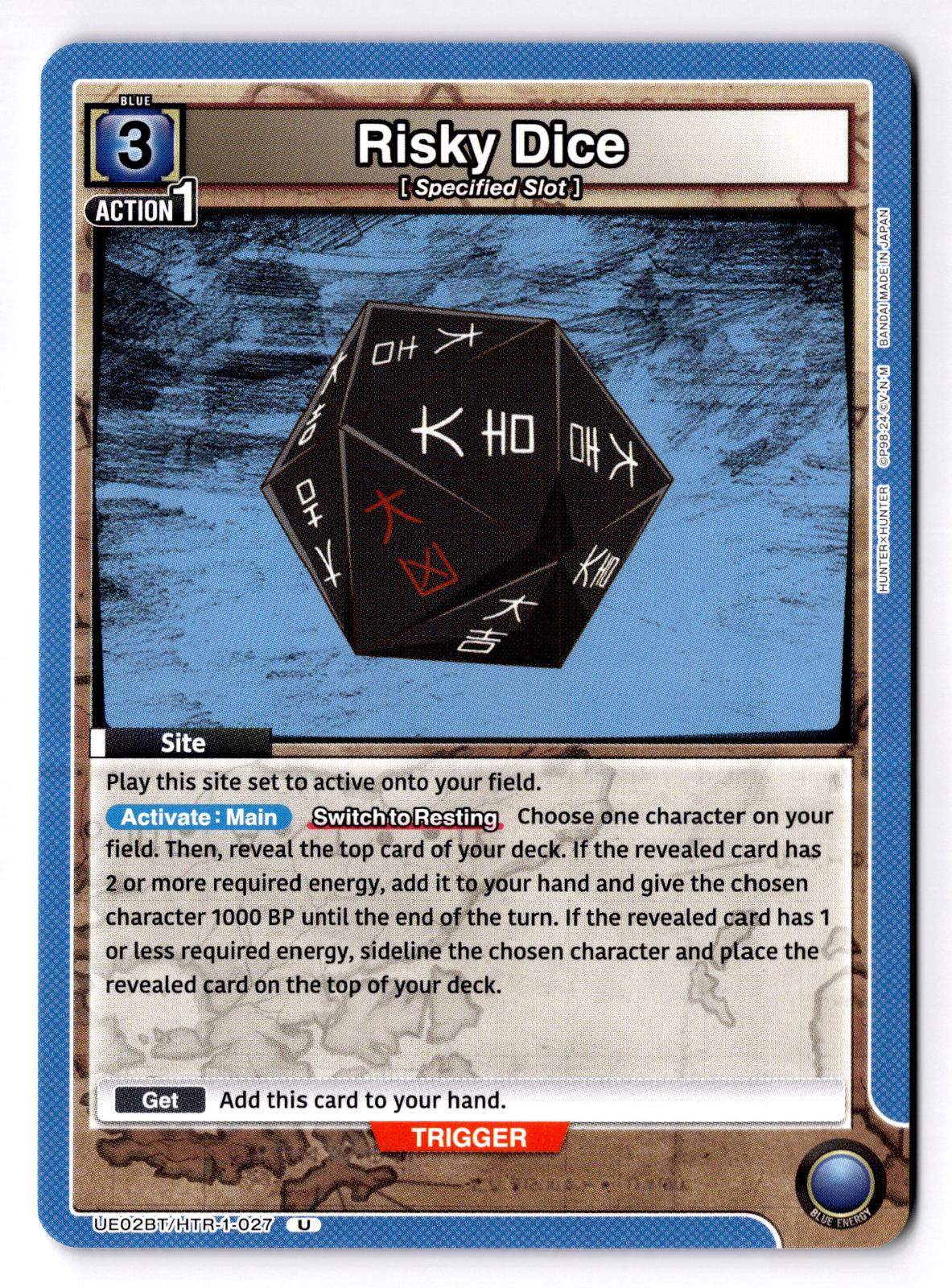 Risky Dice (027) UE02BT/HTR-1-027 U UE02BT: HUNTER X HUNTER Union Arena NM