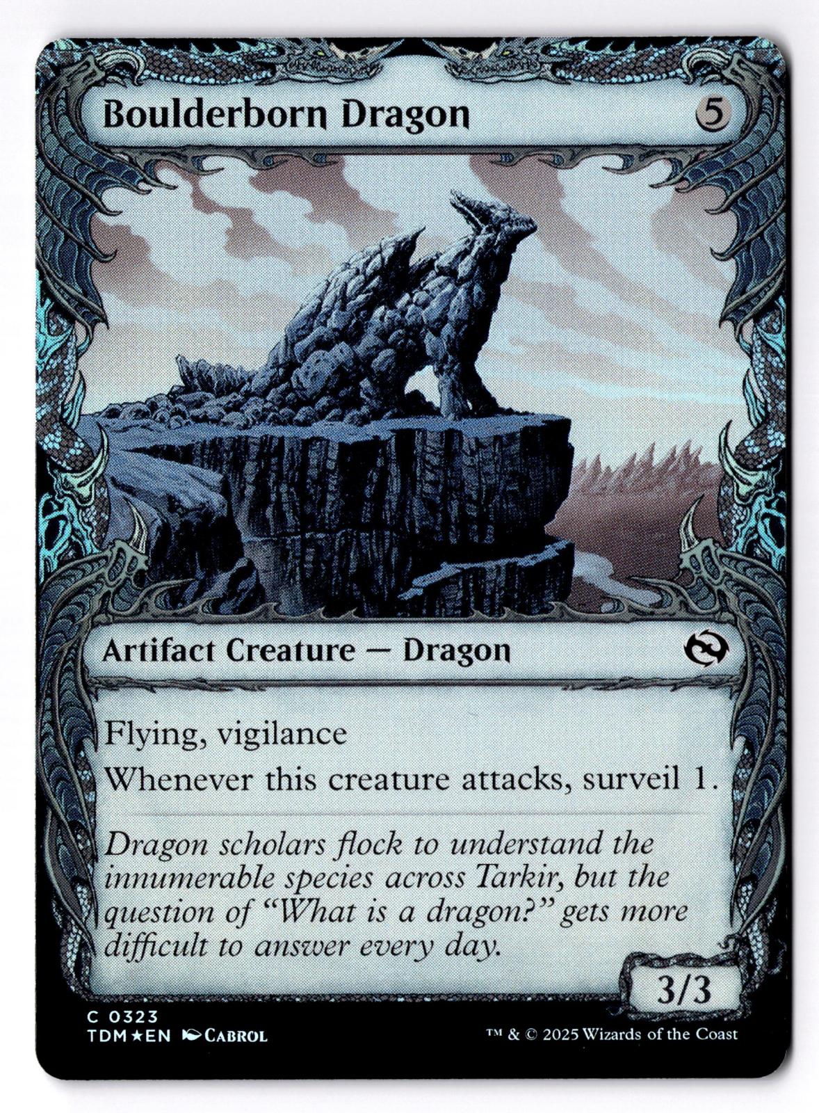 Boulderborn Dragon (Showcase) 323 Magic: The Gathering Foil LP