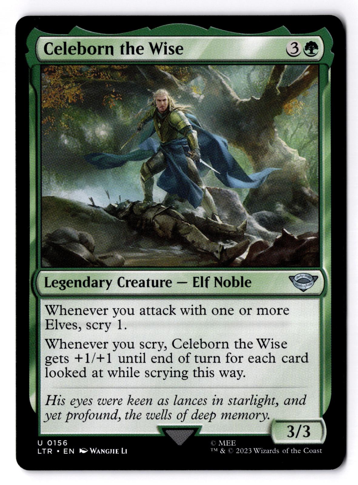 Celeborn the Wise 156 The Lord of the Rings Magic: The Gathering LP