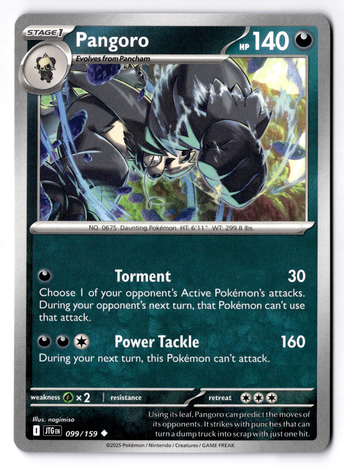 Pangoro 099/159 Uncommon Journey Together Pokemon Near Mint
